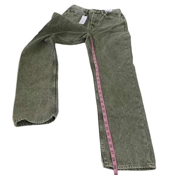 NWT TOPSHOP Dad Jeans Straight Leg Slim Fit Denim Relaxed Trench Grunge Gray New - Picture 6 of 11